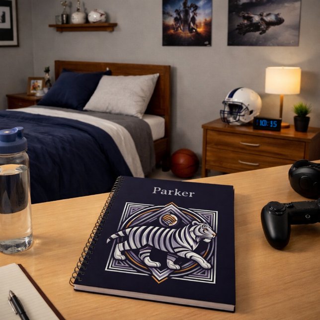 Vintage Tiger Navy Blue Notebook (Creator Uploaded)