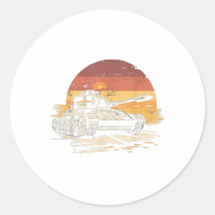 Vintage Tiger Tank World War Ii  Classic Round Sticker