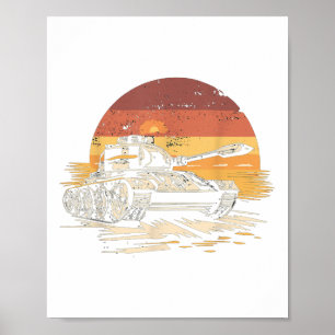 Vintage Tiger Tank World War Ii  Poster