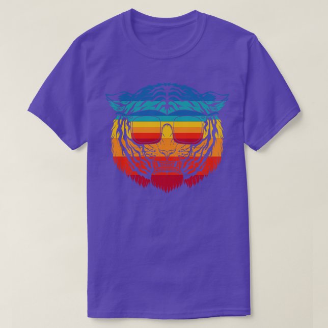 Vintage Tiger With Glasses T-Shirt (Design Front)