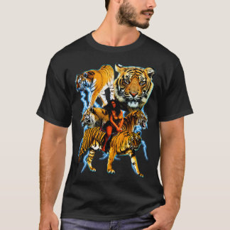 Vintage Tigers 90s y2k Cat Graphic it has lightnin T-Shirt