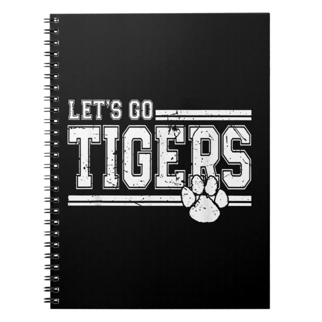 Vintage Tigers School Sports Name Retro Notebook (Front)