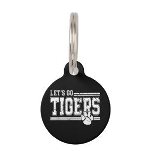 Vintage Tigers School Sports Name Retro Pet Tag