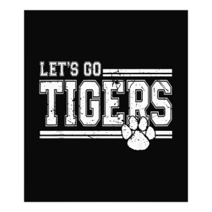 Vintage Tigers School Sports Name Retro Photo Print