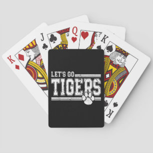 Vintage Tigers School Sports Name Retro Playing Cards