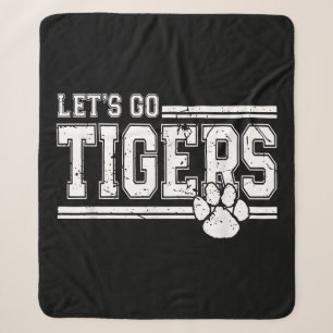 Vintage Tigers School Sports Name Retro Sherpa Blanket