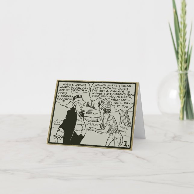 Vintage “Tijuana Bible” Folded Note Card (Front)
