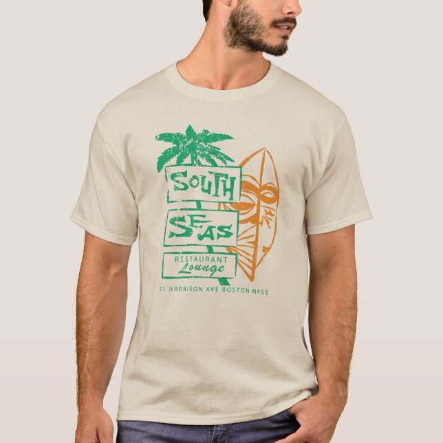 Vintage Tiki Bar South Seas Lounge T-Shirt (Front)