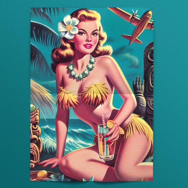 Vintage Tiki Pinup Tissue Paper (Creator Uploaded)