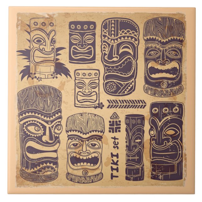 Vintage Tiki Set Tile (Front)