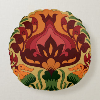 Vintage tile, Art Nouveau decor. Round Cushion