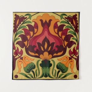 Vintage tile, Art Nouveau decor. Tapestry