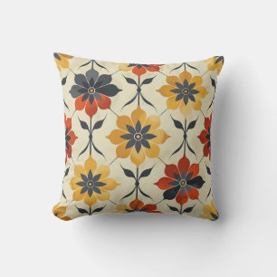 “Vintage Tile Pattern Seamless Throw Pillow” Cushion