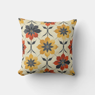 “Vintage Tile Pattern Seamless Throw Pillow” Cushion