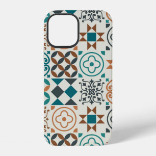 vintage tile pattern. Vintage illustration iPhone 12 Case