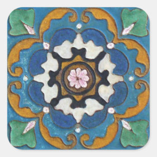 Vintage Tile Square Sticker