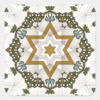 vintage tile square sticker