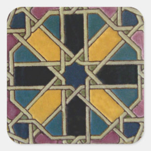 Vintage Tile Square Sticker