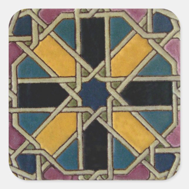 Vintage Tile Square Sticker (Front)