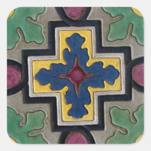 Vintage Tile Square Sticker