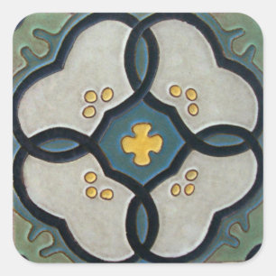 Vintage Tile Square Sticker