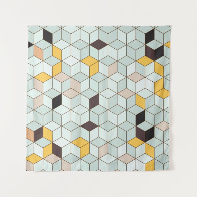 Vintage tiles background designed from geometric s tapestry (Front)