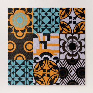 Vintage tiles: intricate decorative details. jigsaw puzzle