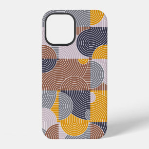 Vintage tiles pattern, abstract seamless backgroun iPhone 12 case
