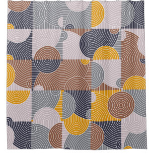 Vintage tiles pattern, abstract seamless backgroun shower curtain
