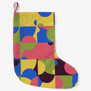 Vintage tiles pattern, abstract seamless backgroun small christmas stocking