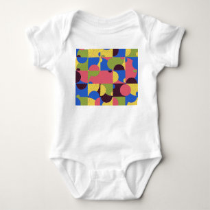 Vintage Tiles Retro 1960s Pattern Baby Bodysuit