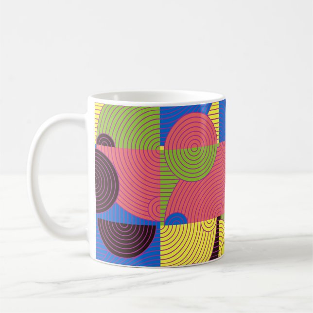 Vintage Tiles Retro 1960s Pattern Coffee Mug (Left)