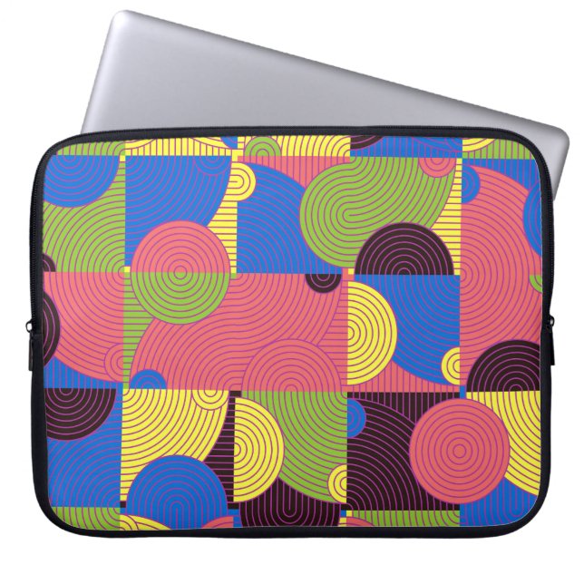 Vintage Tiles Retro 1960s Pattern Laptop Sleeve (Front)