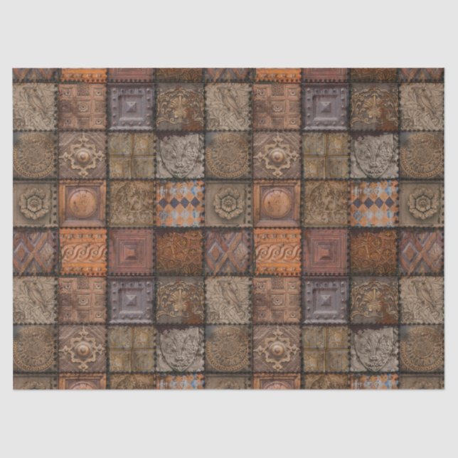Vintage Tiles Tissue or Decoupage Paper (Front)