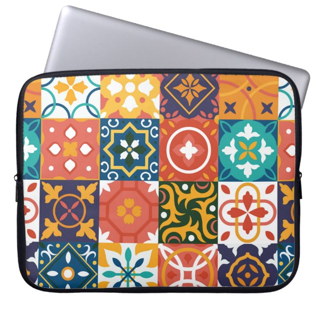 Vintage tiles Vintage background. Traditional geom Laptop Sleeve (Front)