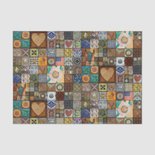 Vintage Tiling Tissue or Decoupage Paper