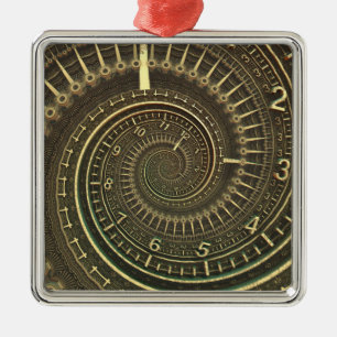 Vintage Time Machine Metal Tree Decoration