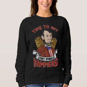 Vintage Time To Get Star Spangled Hammered 4th Of Sweatshirt