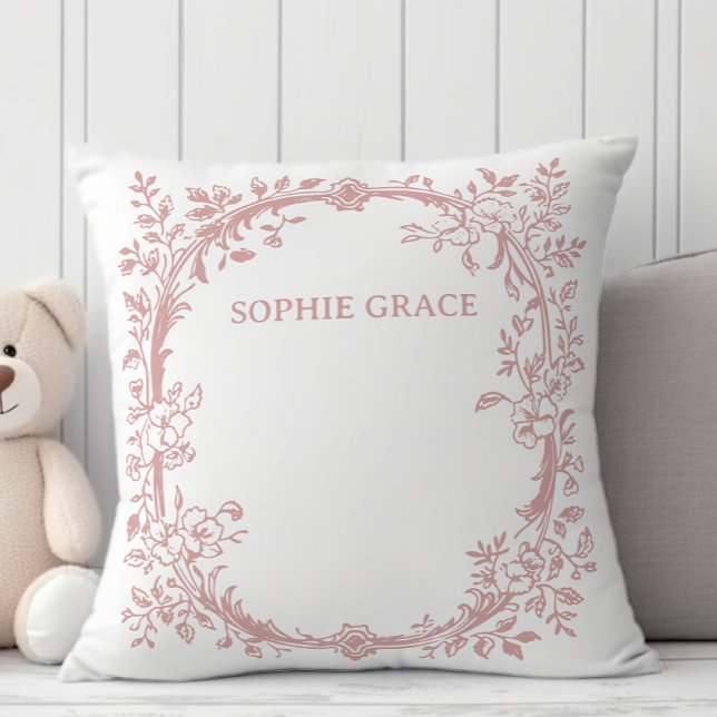 Vintage Timeless Floral Pink Baby Cushion (Creator Uploaded)