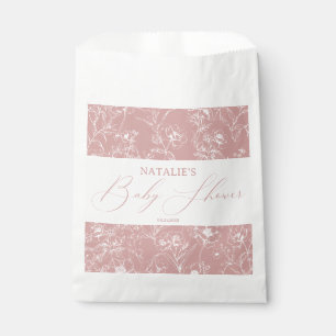 Vintage Timeless Floral Pink Baby Shower Favour Bags