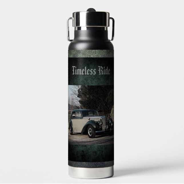 Vintage,Timeless Ride ,Water Bottle (Front)