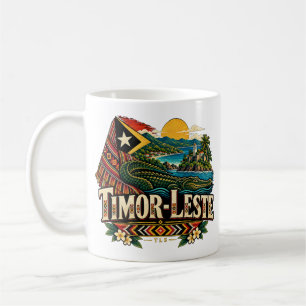 Vintage Timor-Leste Travel Art Landmark Coffee Mug