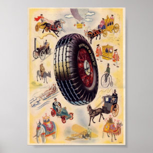 Vintage Tire Ad - Dunlp Tires Poster