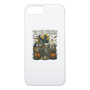 Vintage Tis Season Halloween Skeleton Retro Case-Mate iPhone Case
