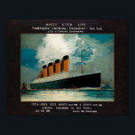 Vintage Titanic White Star Line Art Poster<br><div class="desc">Vintage White Star Line Titanic art. High quality,  custom restored vintage map image that would look great framed.</div>