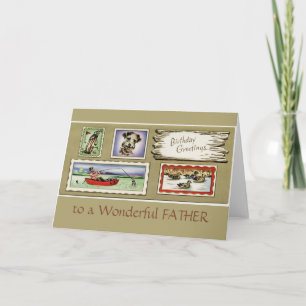 Vintage to a Wonderful Father Birthday Card