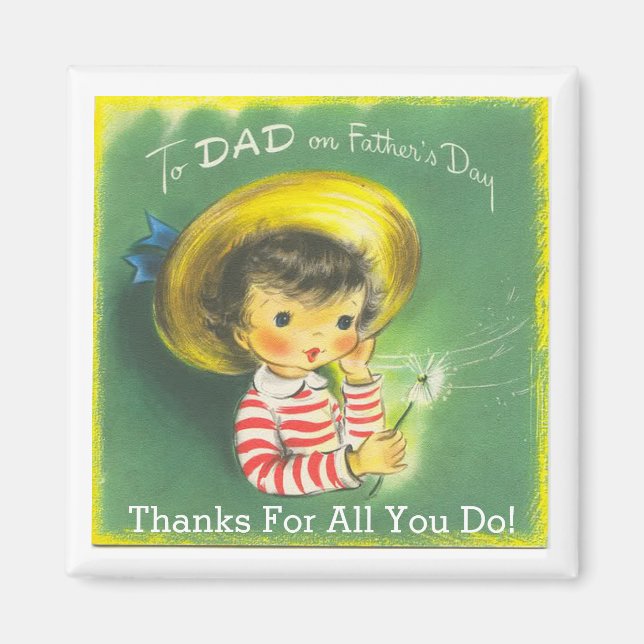 Vintage To Dad Magnet (Front)