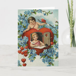 Vintage To My Valentine Holiday Card