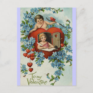 Vintage To My Valentine Holiday Postcard