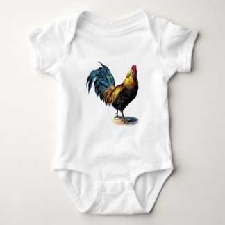 Vintage to rooster baby bodysuit